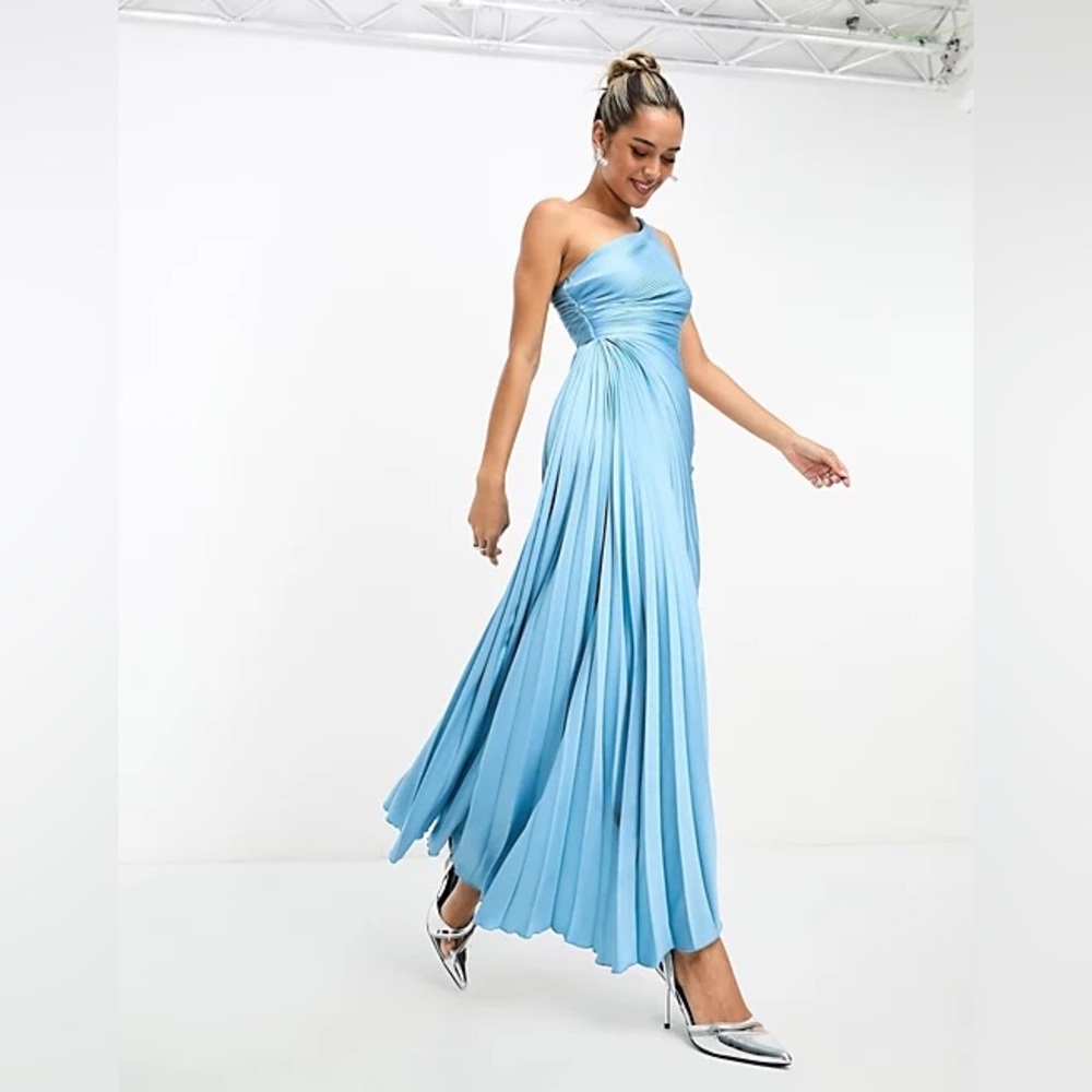 Mango Claudia dress blue